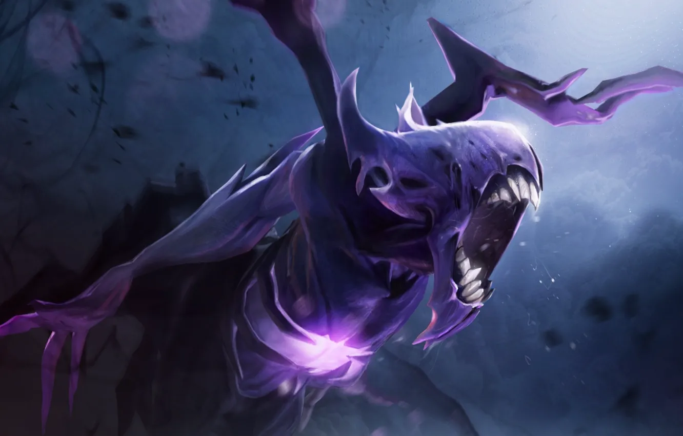 Фото обои зубы, арт, Dota 2, элементаль, Bane, кошмар