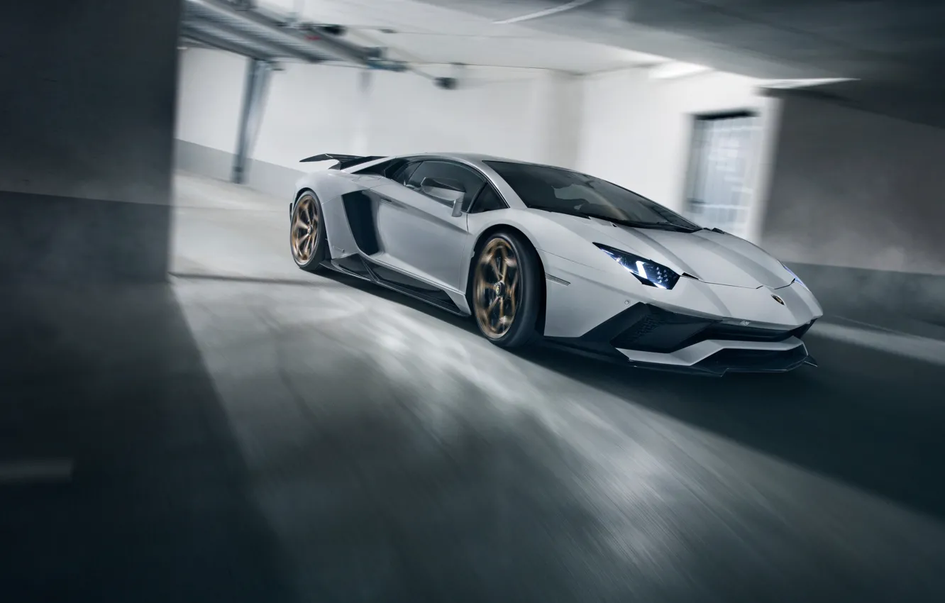 Фото обои скорость, Lamborghini, суперкар, 2018, Novitec Torado, Aventador S