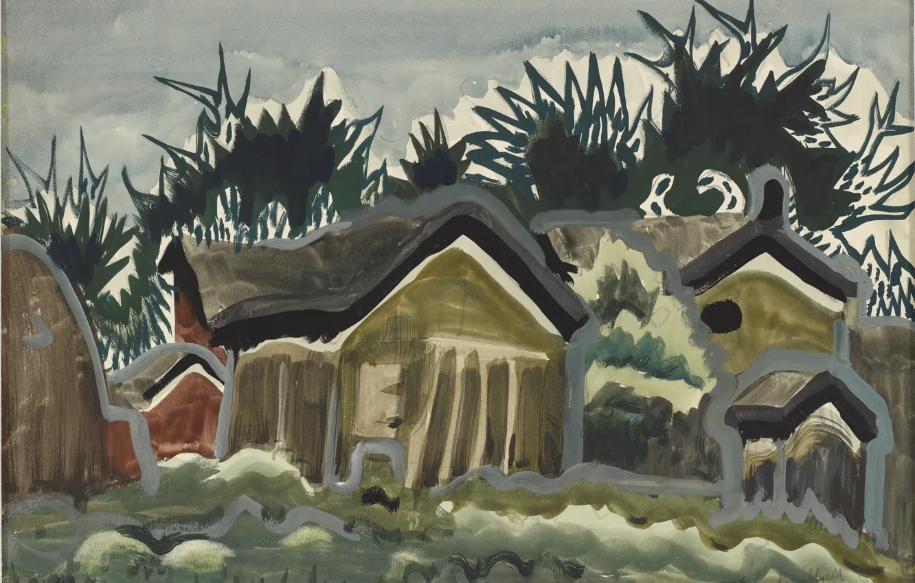 Фото обои 1917, Charles Ephraim Burchfield, Twilight Gloom