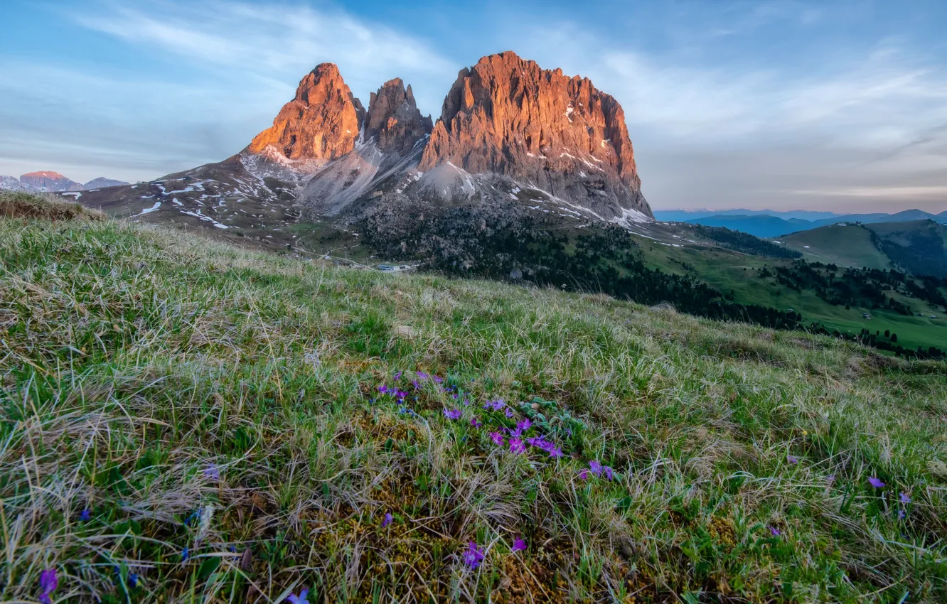 Фото обои горы, Альпы, италия, Langkofel