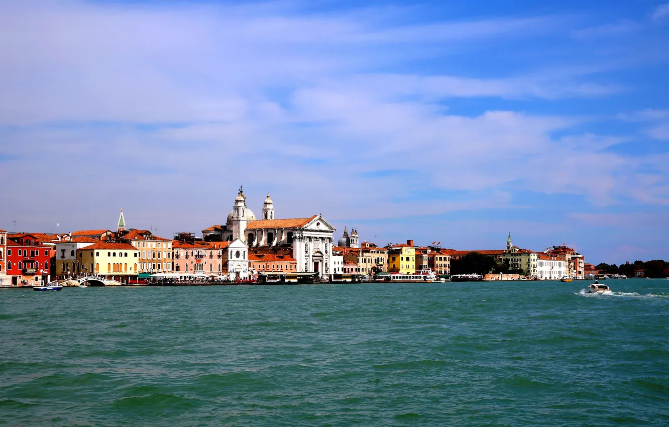 Фото обои море, дома, Италия, Венеция, канал