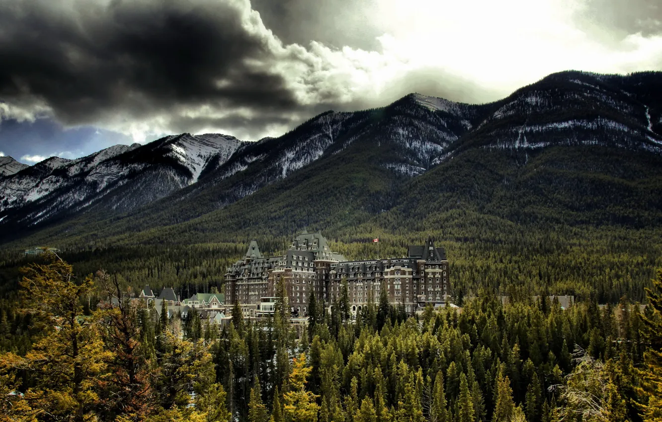 Фото обои Banff National Park, Alberta, Canada, Banff Springs Hotel