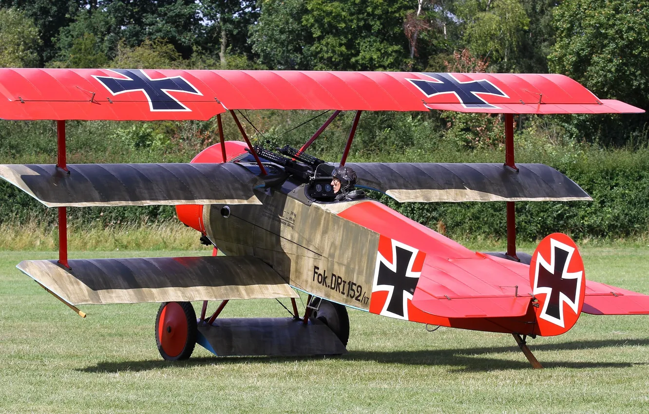 Фото обои легкий, истребитель, триплан, маневренный, replica, Fokker Dr.1
