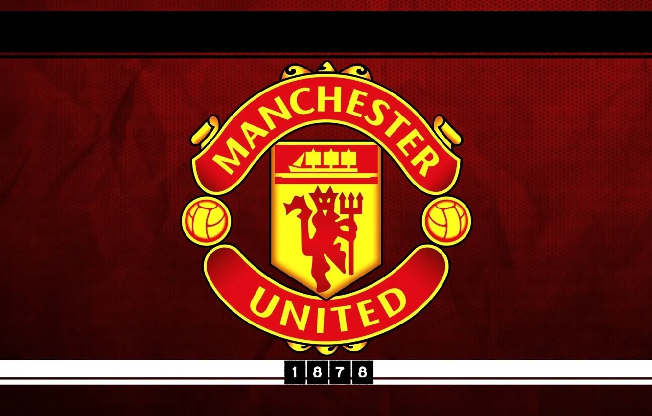 Фото обои wallpaper, sport, logo, football, Manchester United