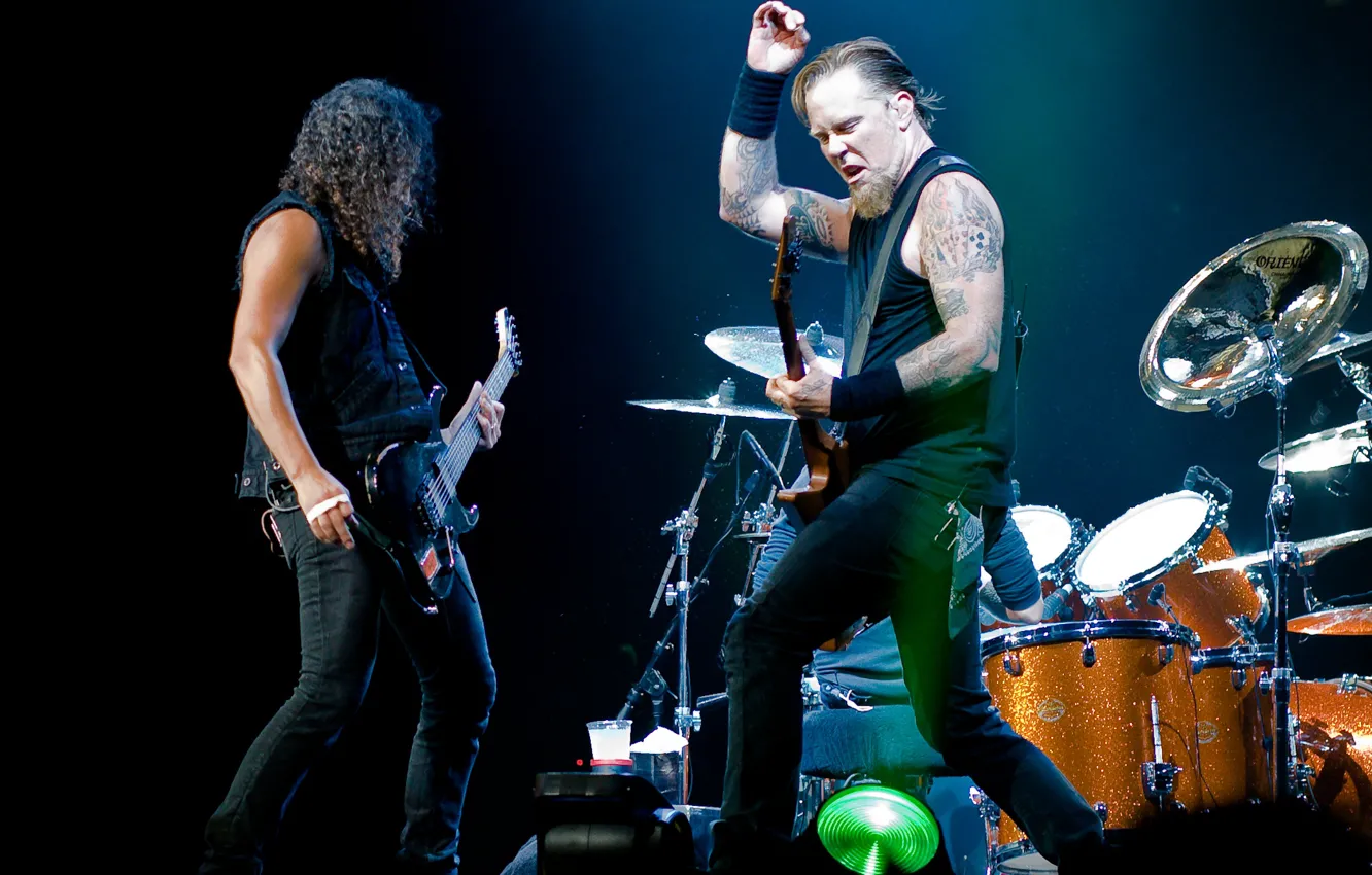 Фото обои музыка, сцена, music, концерт, Rock, электрогитара, Рок, Metallica