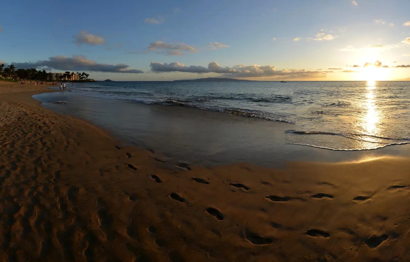 Фото обои море, пляж, пейзаж, природа, побережье, Гавайи, США, Maui