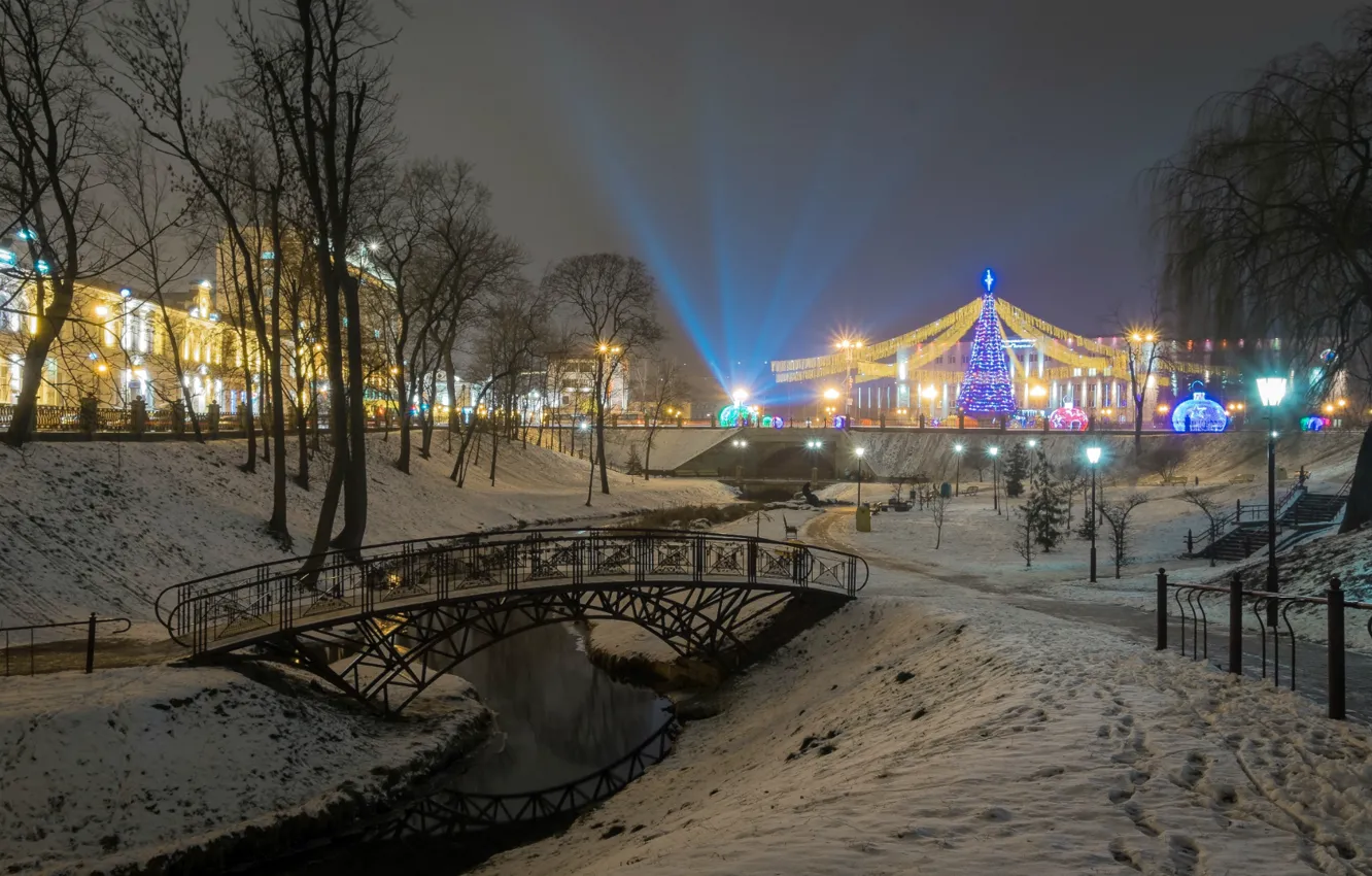 Фото обои елка, новый год, Беларусь, гродно