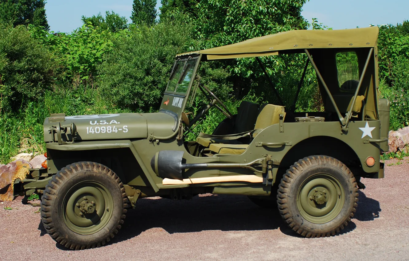 Фото обои войны, автомобиль, армейский, 1944, Jeep, повышенной, проходимости, мировой