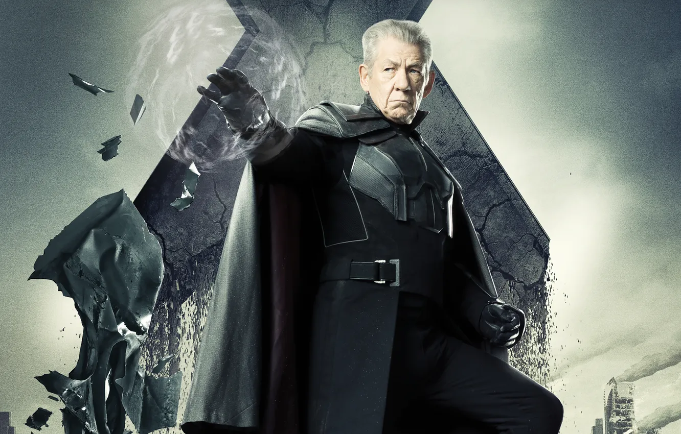 Фото обои Magneto, Люди Икс, older, Days of Future Past, Erik Lehnsherr, Иэн МакКеллен Ian McKellen, Дни …