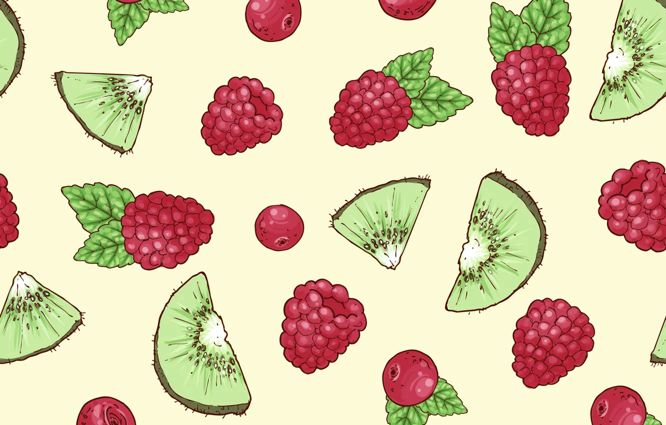 Фото обои ягоды, фон, текстура, киви