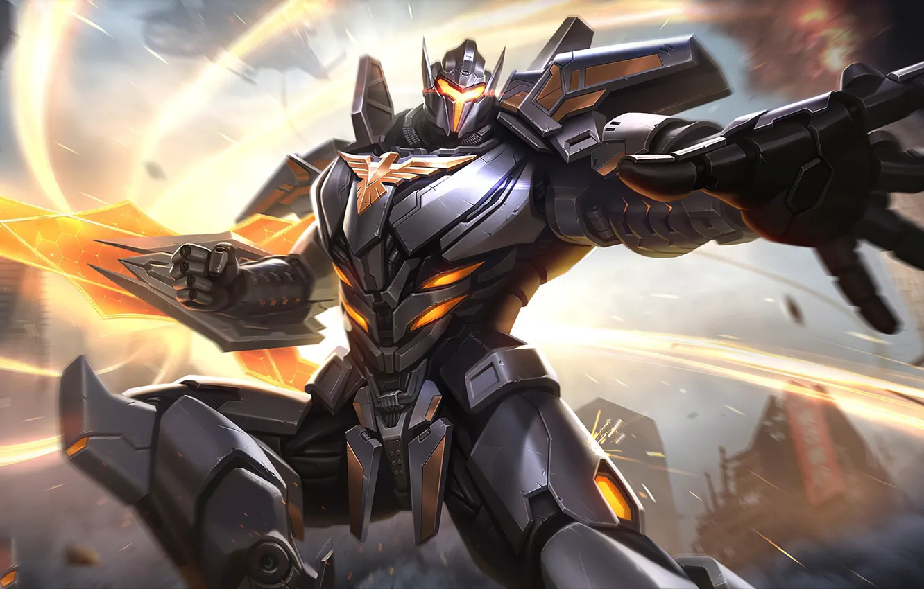 Фото обои оружие, игра, робот, меч, Contra: Return