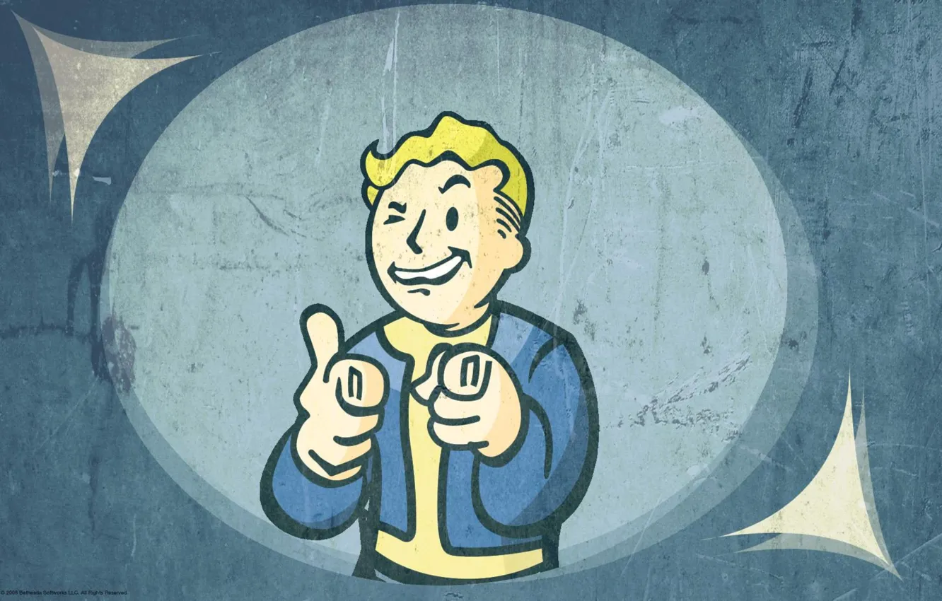 Фото обои Fallout, Game, Bethesda, Vault Boy, Softworks