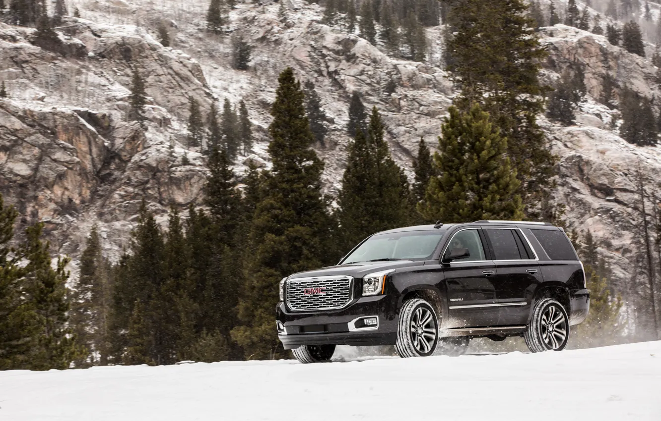 Фото обои в горах, 2018, GMC, SUV, Denali, Yukon