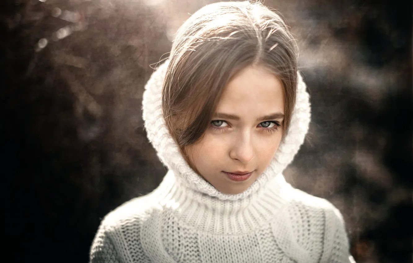 Фото обои взгляд, девочка, прелесть, Sergey Piltnik