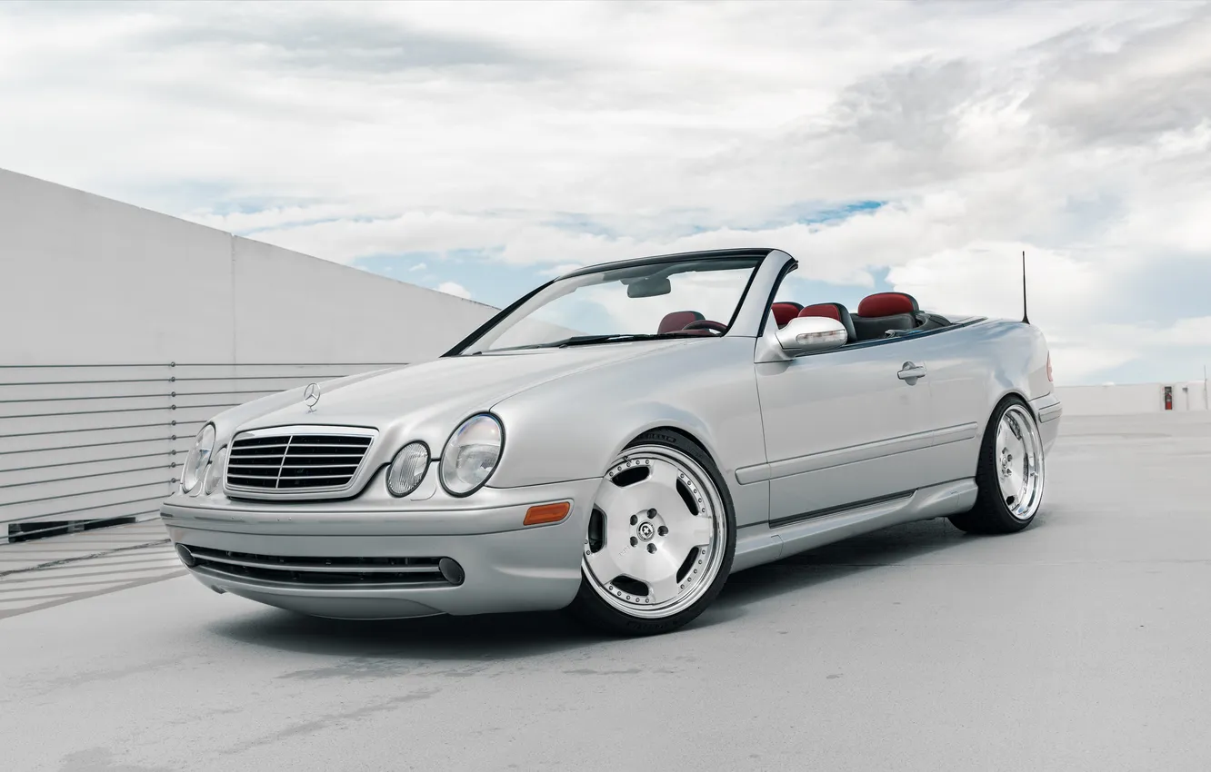 Фото обои Mercedes-Benz, Mercedes, CLK, Cabrio, Silver