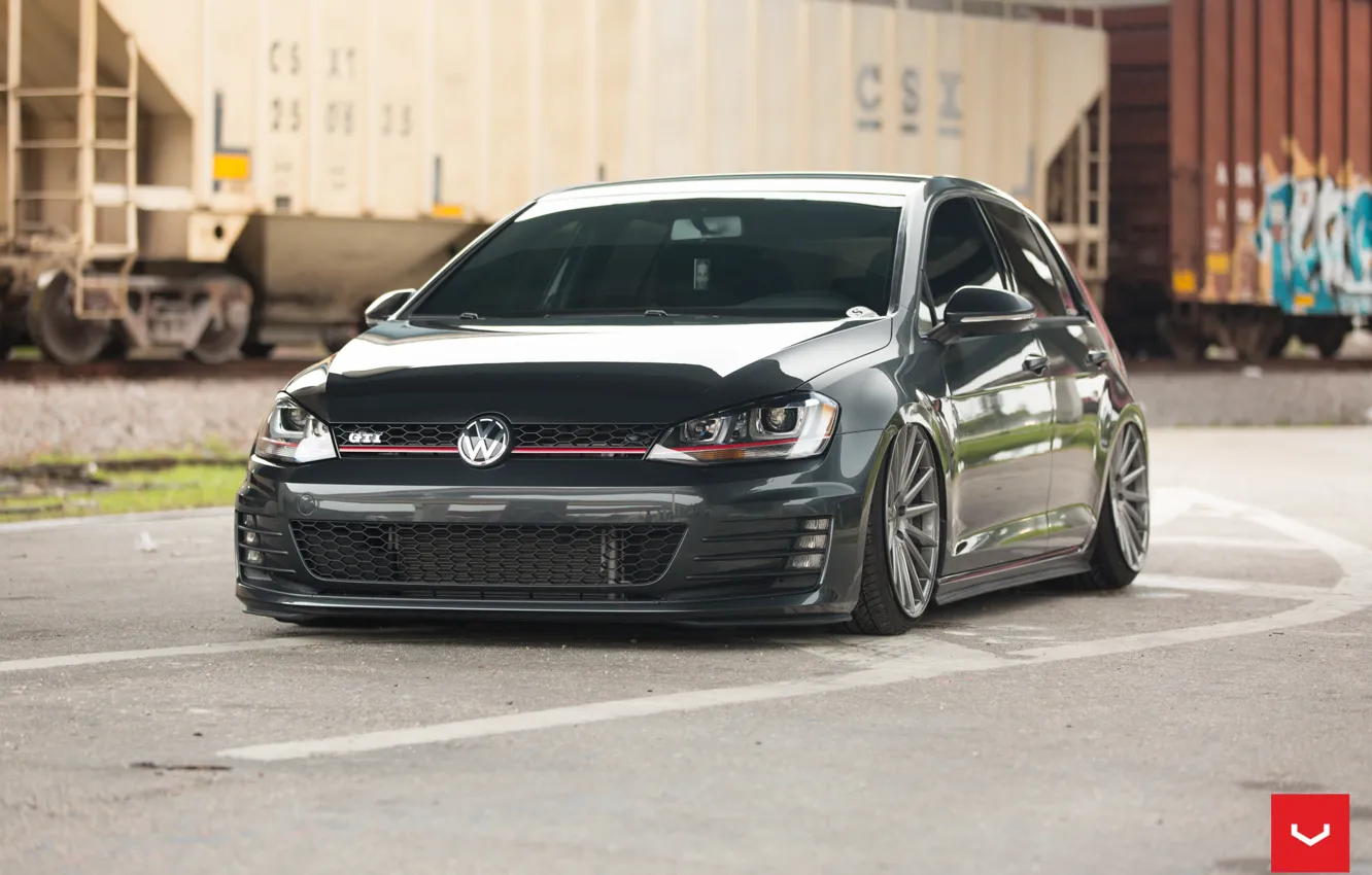 Фото обои Volkswagen, GTI, Vossen, Wheels, Graphite, VFS2