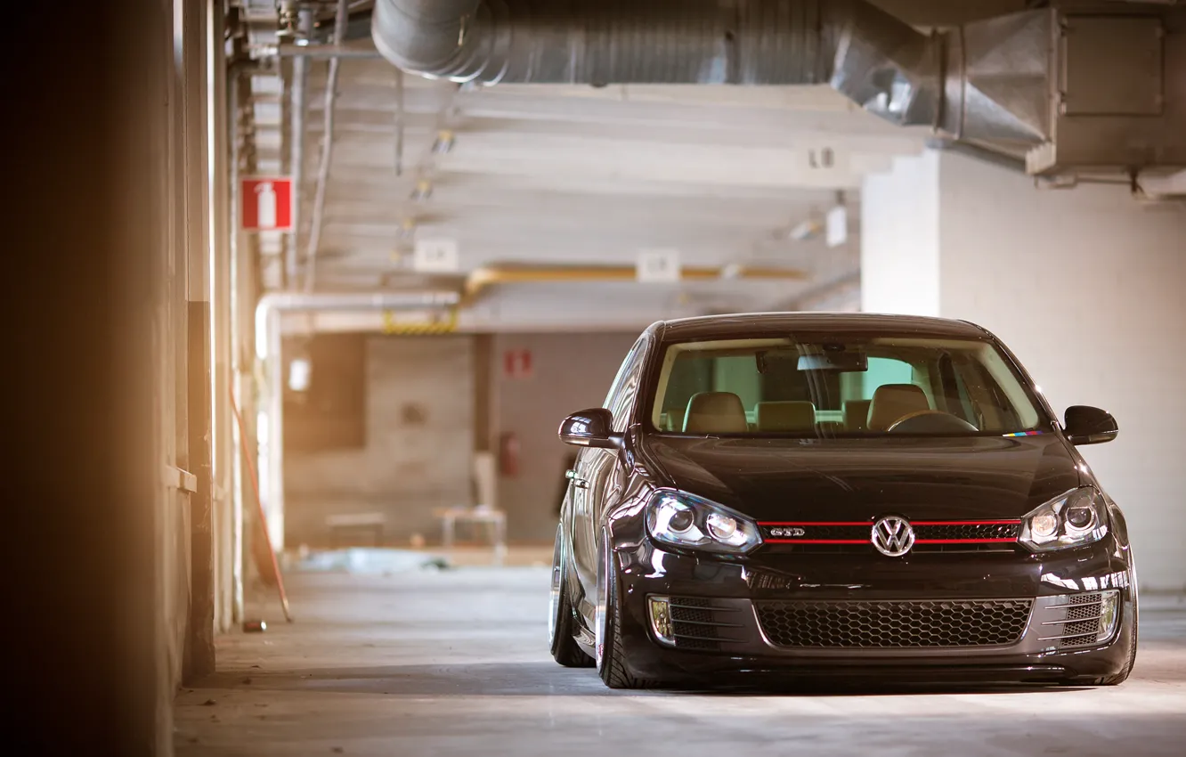 Обои черный, тюнинг, volkswagen, black, фольксваген, MK6, jetta, джетта ...