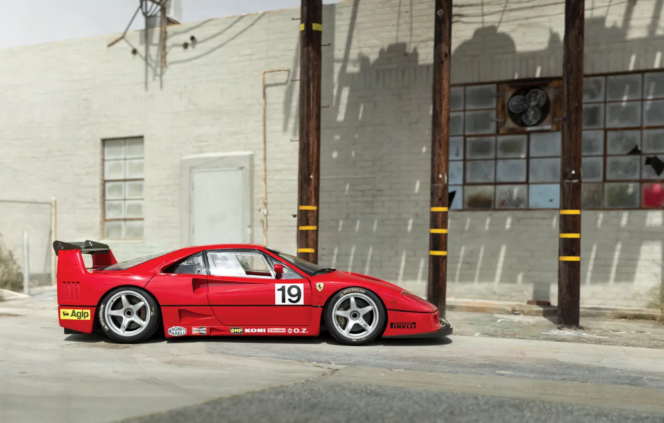 Фото обои Ferrari, F40, supercar, Ferrari F40 LM by Michelotto