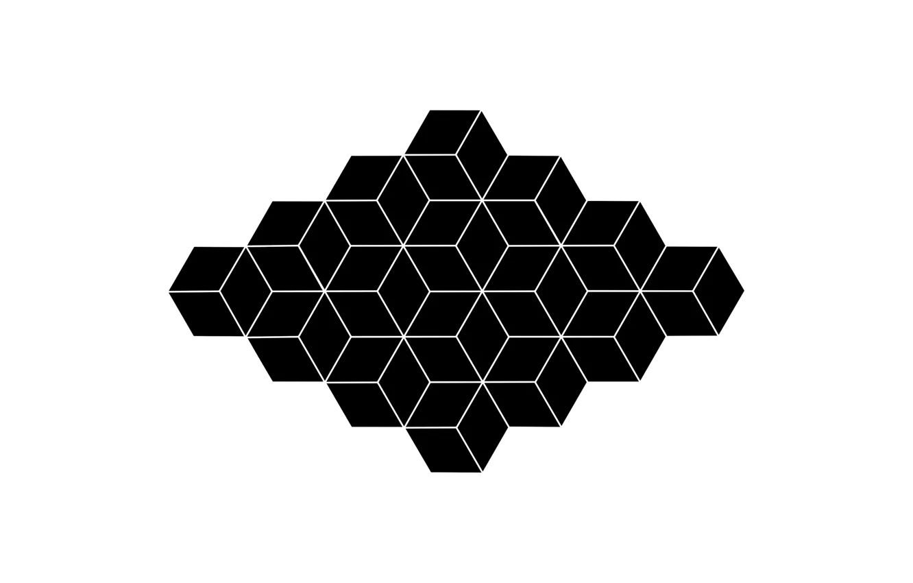 Фото обои белый, абстракция, черный, фигура, white, геометрия, black, монохром