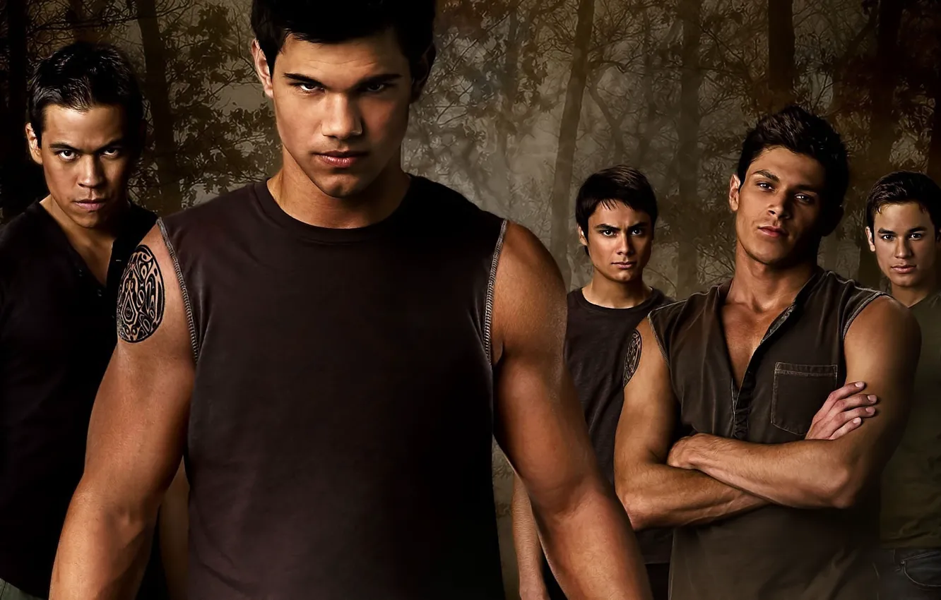 Фото обои стая, сумерки, оборотень, The Twilight Saga New Moon