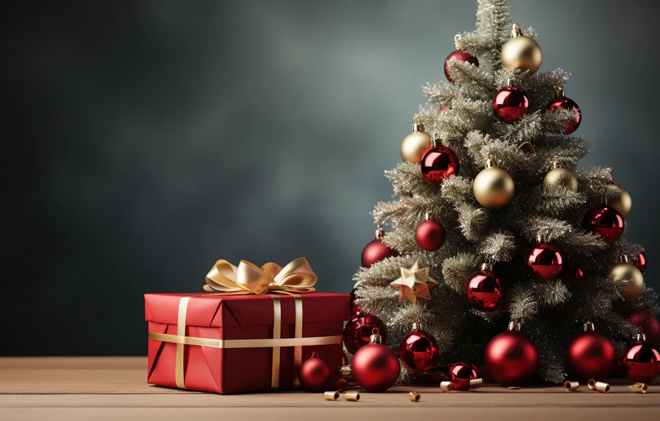 Фото обои елка, Рождество, подарки, Новый год, Christmas, tree, decoration, gift boxes