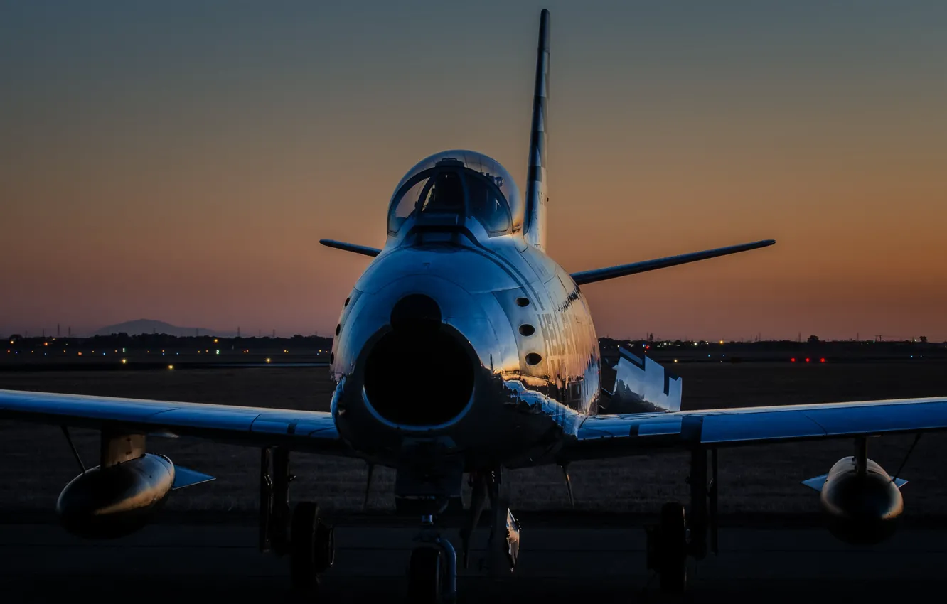 Фото обои истребитель, реактивный, Sabre, F-86