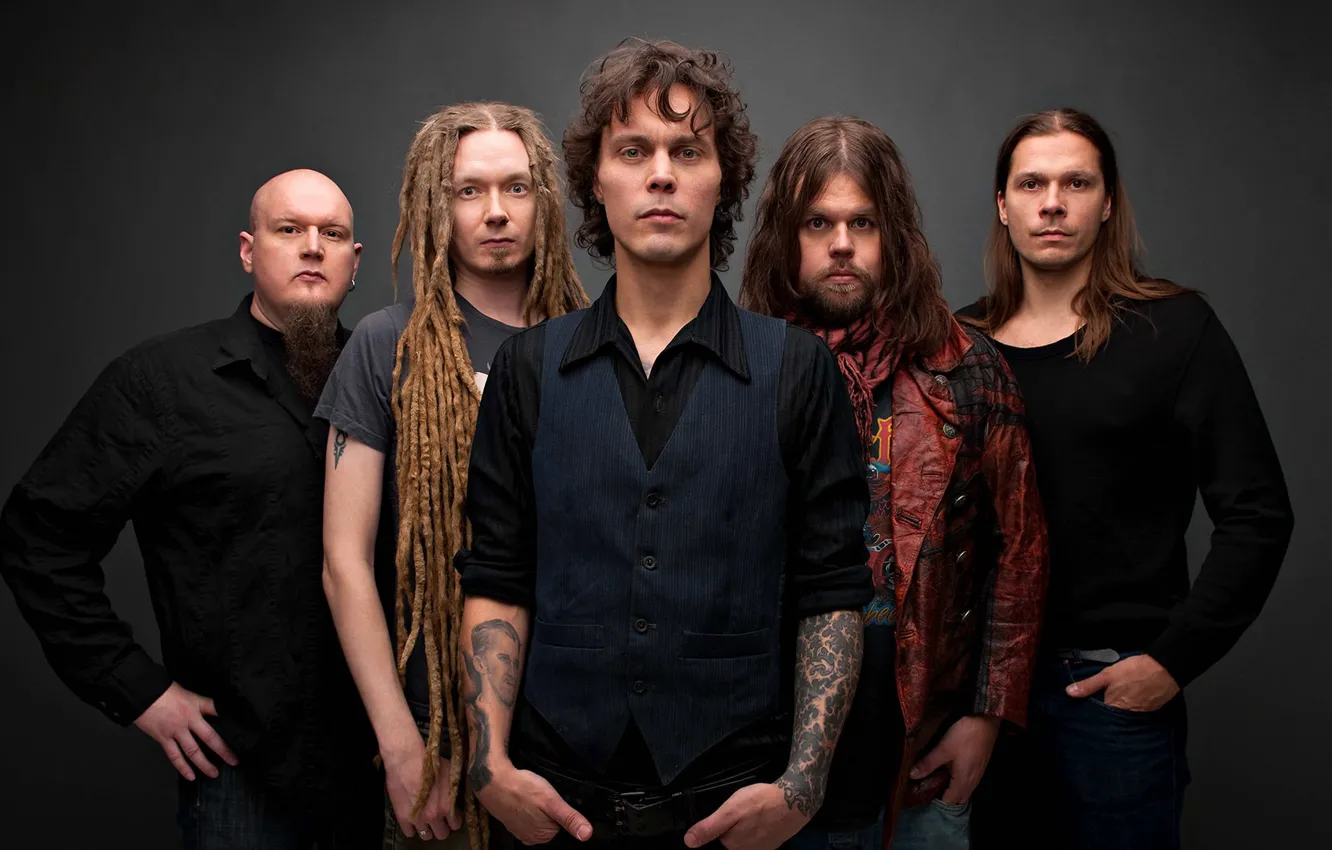 Фото обои группа, rock, HIM, Ville Valo, финляндия, Mika Karppinen, Mikko Paananen, Mikko Lindström