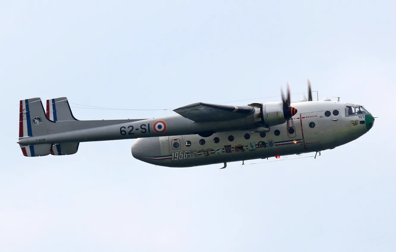 Фото обои самолёт, военно-транспортный, французский, Nord, Noratlas, N-2501
