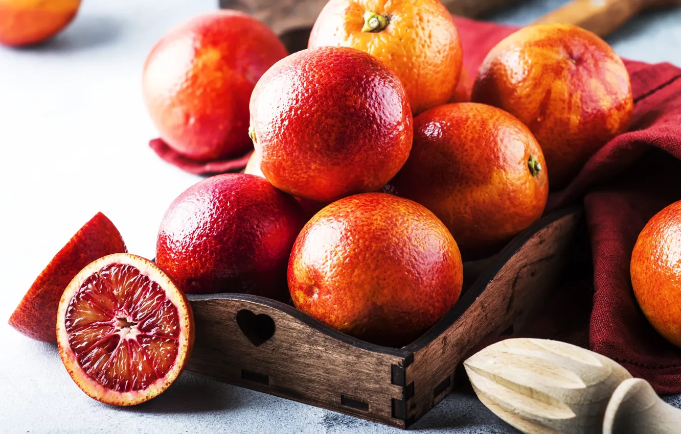 Фото обои свет, ящик, много, грейпфрут, цитрусовые, соковыжималка