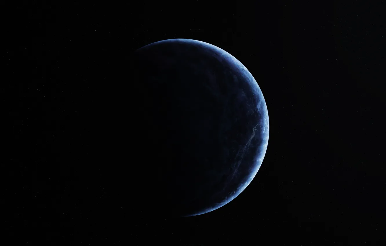 Фото обои dark, blue, planet, sci fi