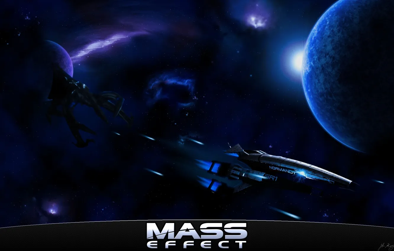 Фото обои нормандия, Mass Effect, жнец