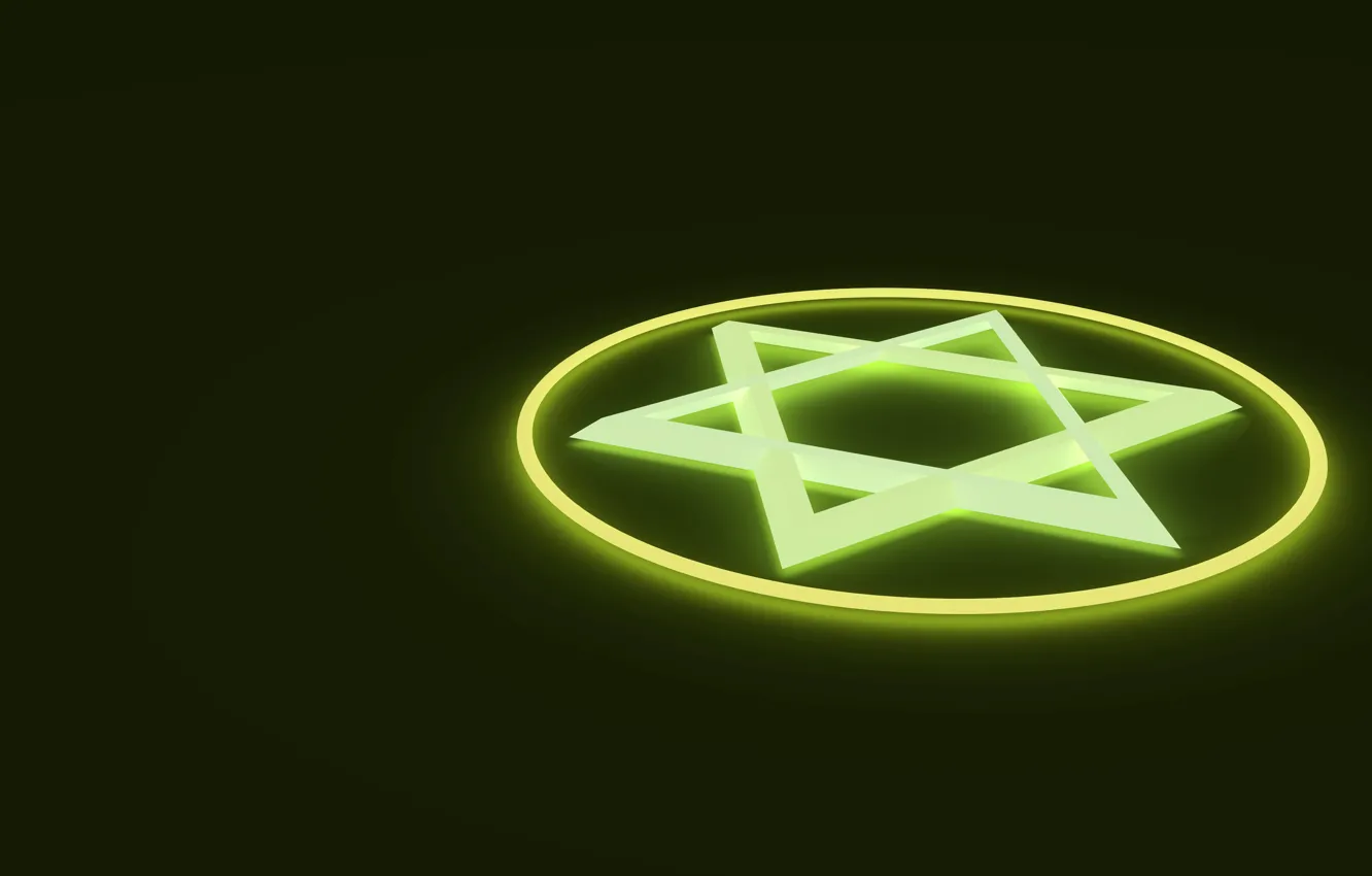 Фото обои свет, эмблема, звезда Давида, гексаграмма