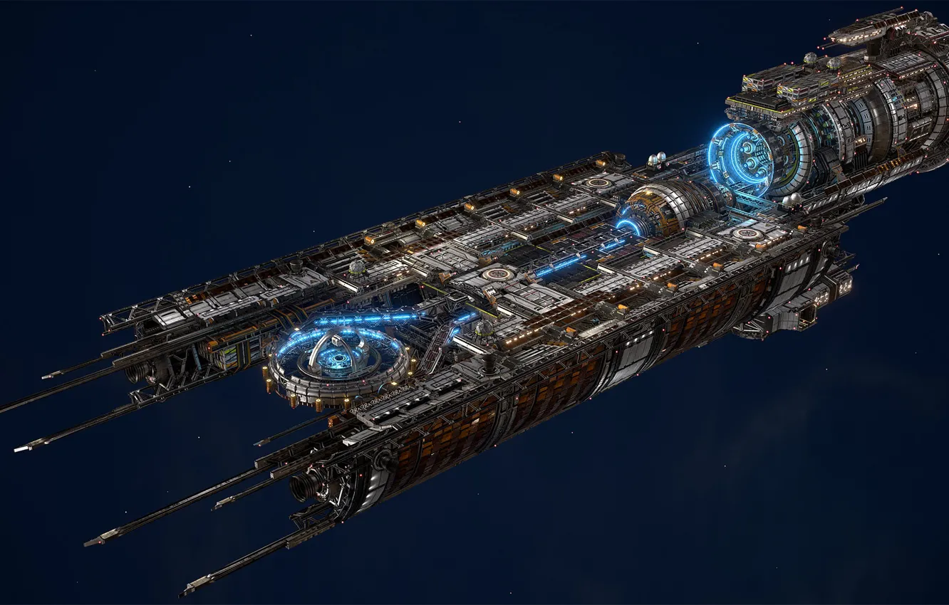 Фото обои транспорт, корабль, борт, Fractured Space, USR Disruptor