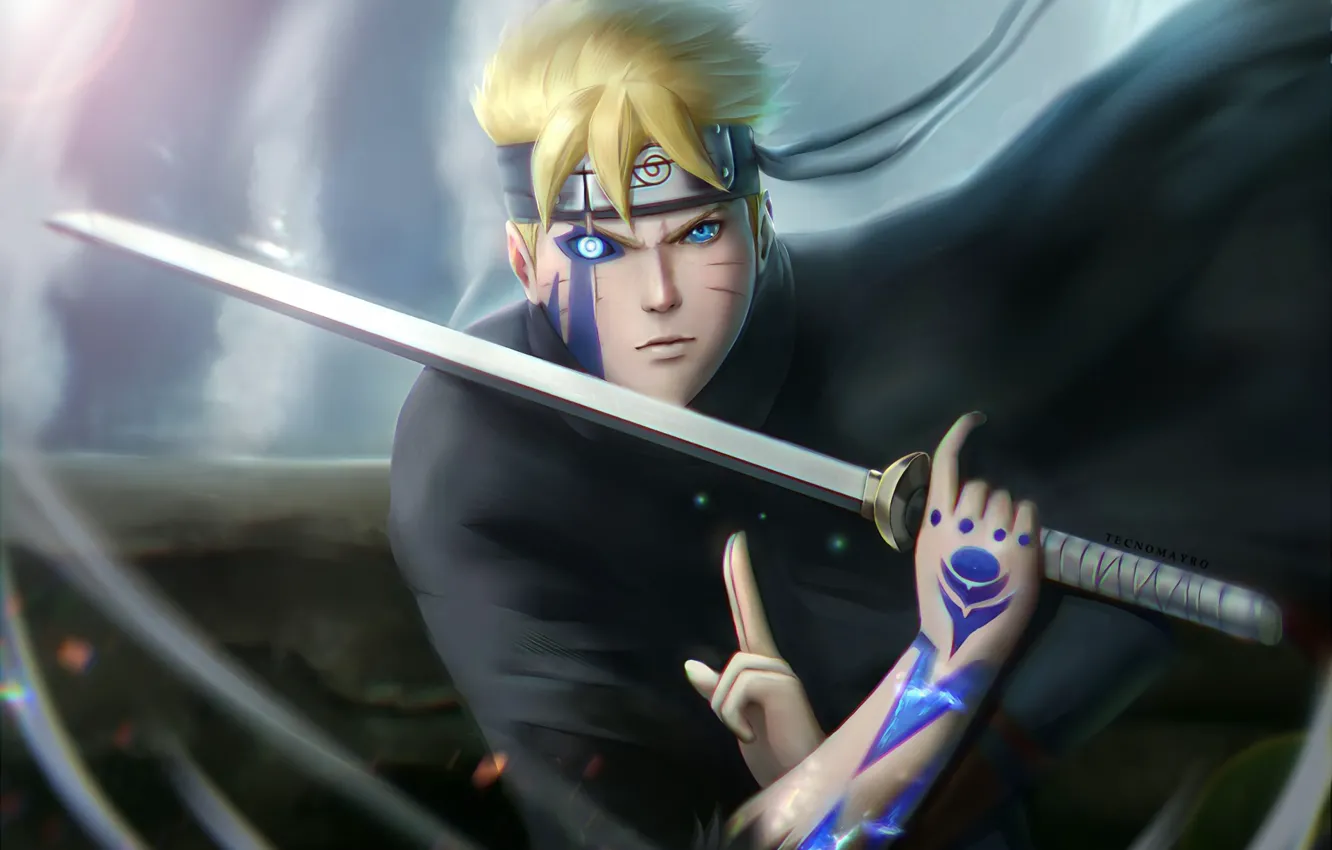 Фото обои sword, Naruto, anime, ken, blade, ninja, manga, Uzumaki