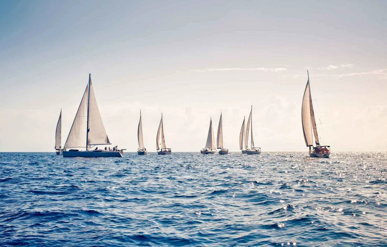Фото обои океан, яхты, паруса, прогулка под парусами, Woodwind Sailing Cruises, парусный круиз