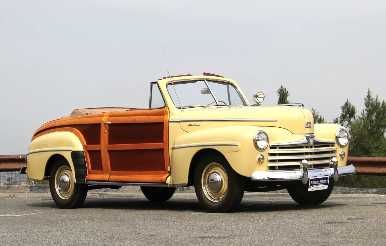Фото обои Ford, автомобиль, классика, cars, classic, Super, 1948, Convertible