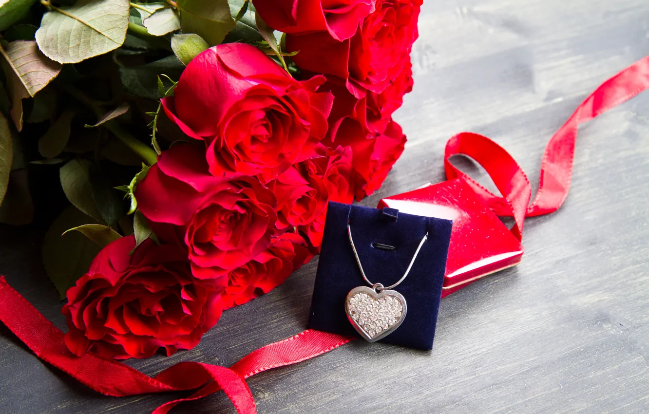 Фото обои любовь, подарок, розы, love, heart, romantic, Valentine's Day