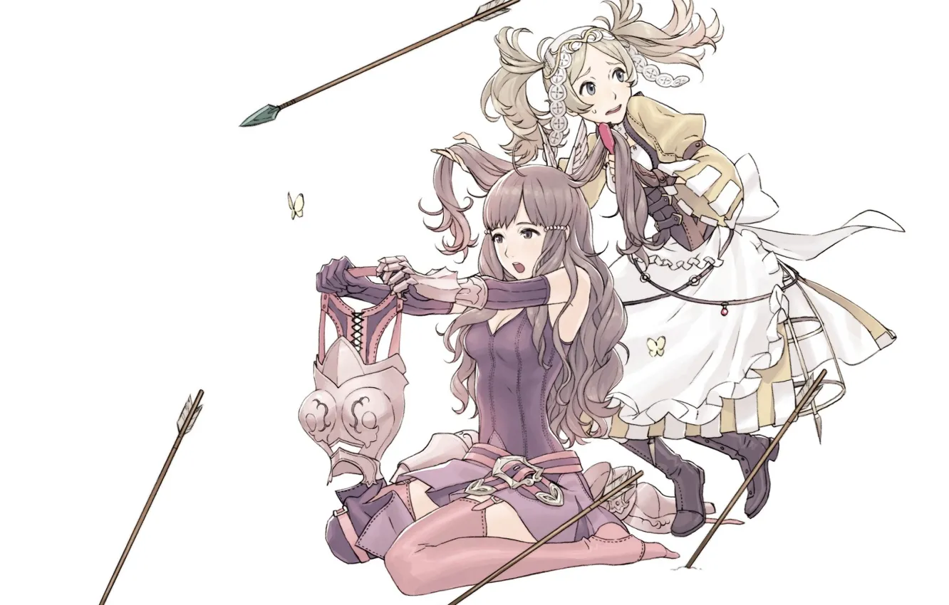 Фото обои доспехи, броня, стрелы, Cynthia, Fire Emblem, защитница, by Yuusuke Kozaki, Sumia