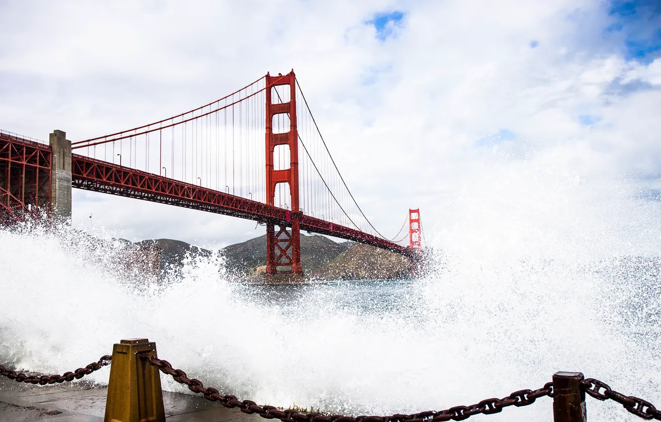 Фото обои Калифорния, Сан-Франциско, Золотые Ворота, USA, США, Golden Gate Bridge, California, San Francisco