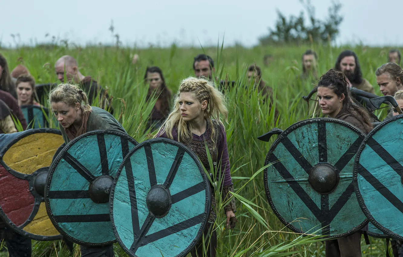 Фото обои воины, Vikings, Викинги, Katheryn Winnick, Lagertha