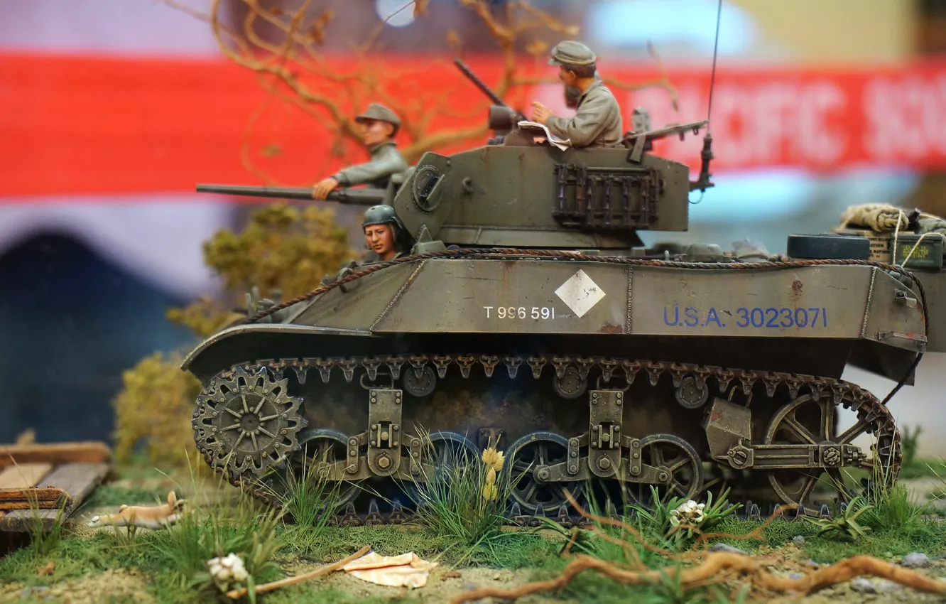 Фото обои игрушка, 1943, моделька, Бирманская операция, M3A3 Стюарт
