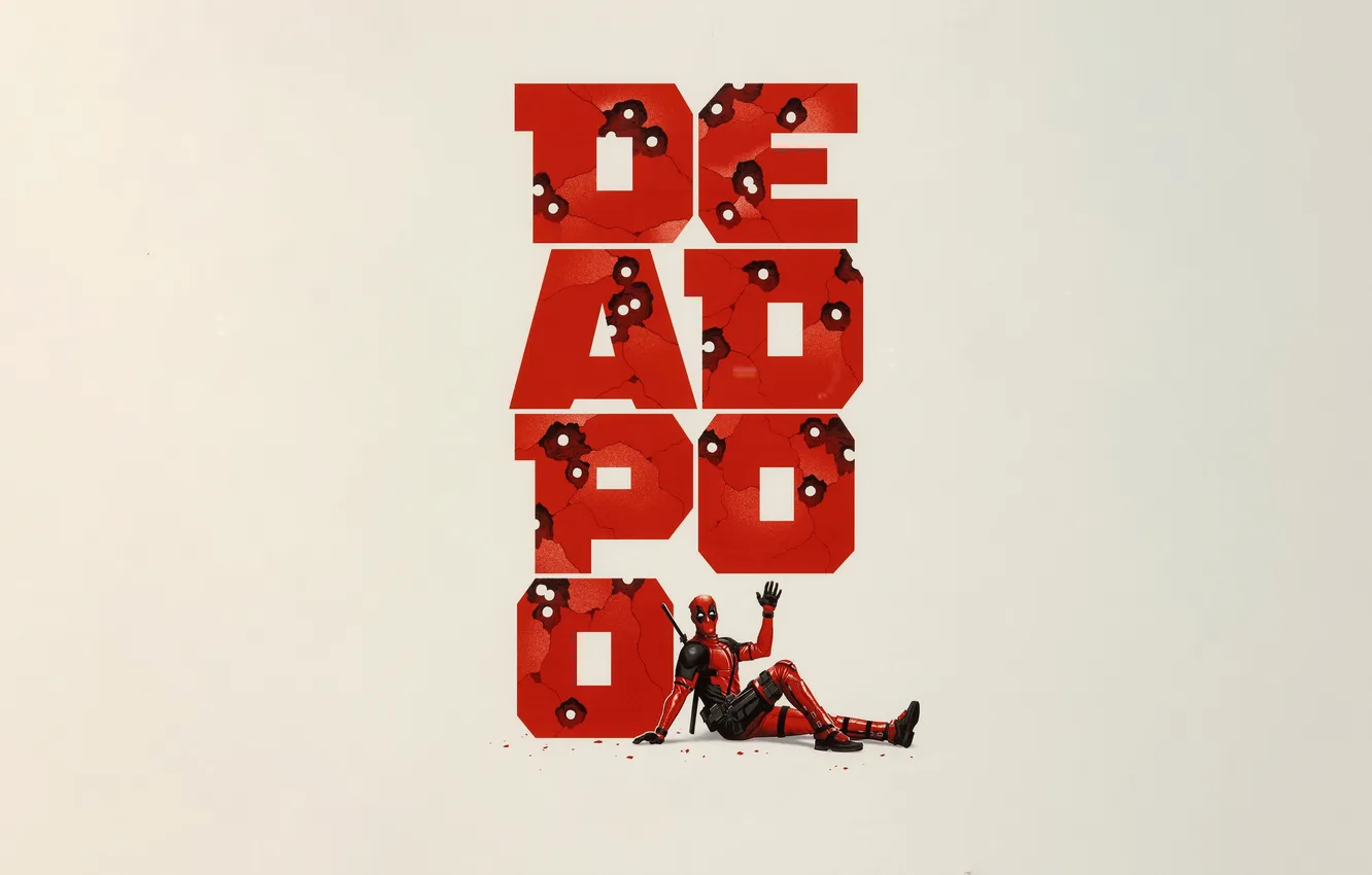 Фото обои фон, надпись, арт, костюм, Райан Рейнольдс, Ryan Reynolds, Deadpool, Дэдпул