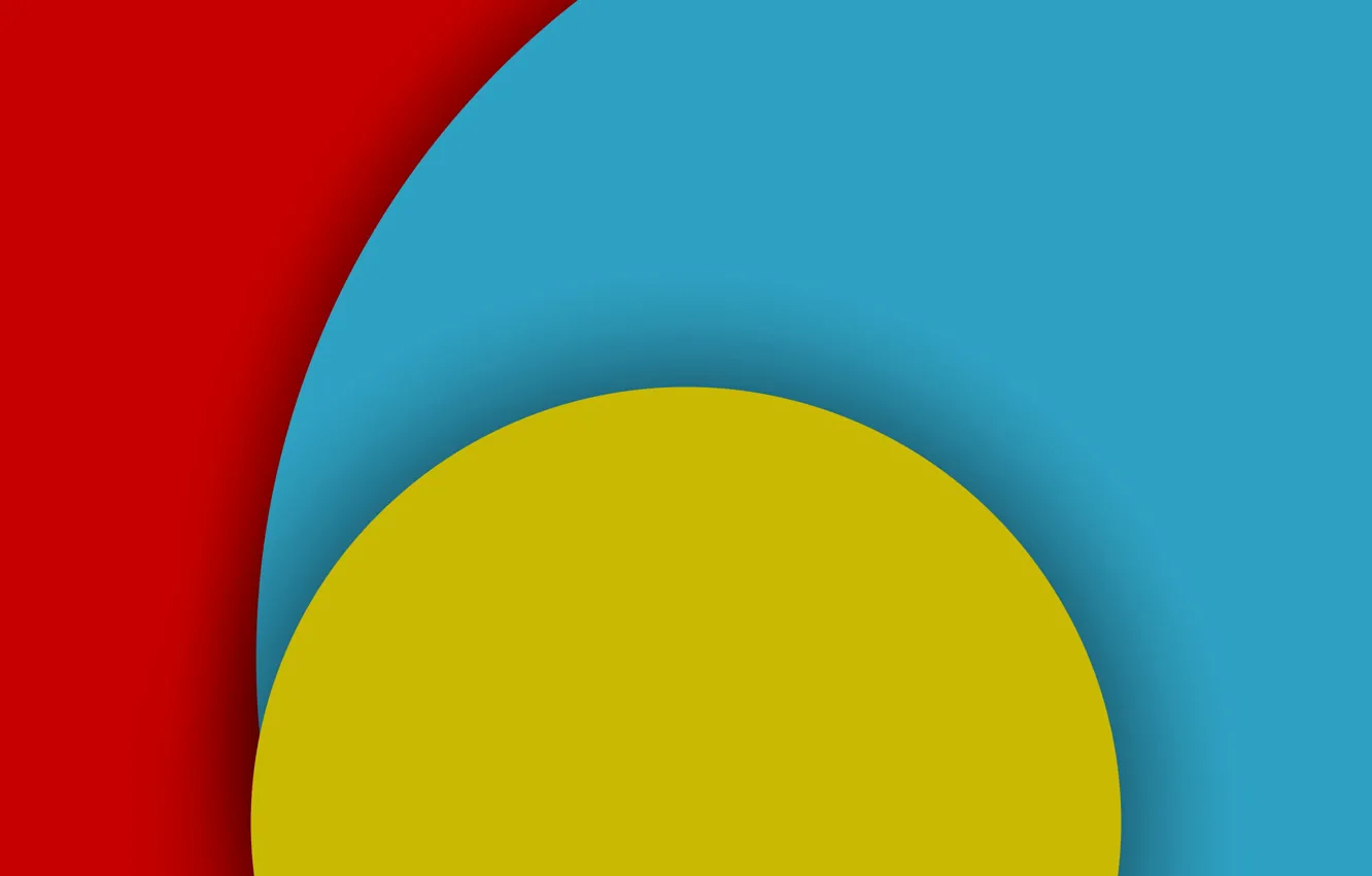 Фото обои Android, Red, Circles, Blue, Design, 5.0, Line, Yellow