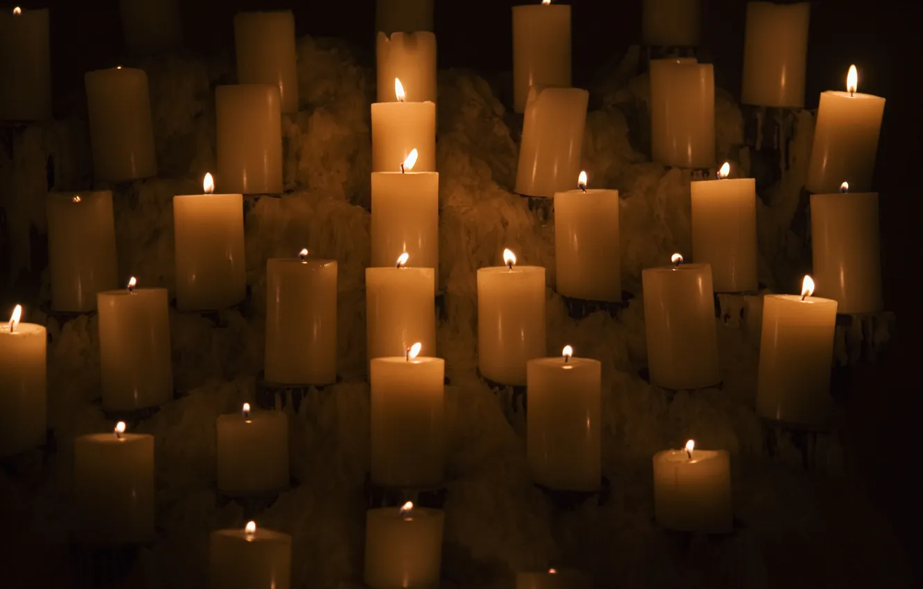 Фото обои Flame, Romantic, Candles