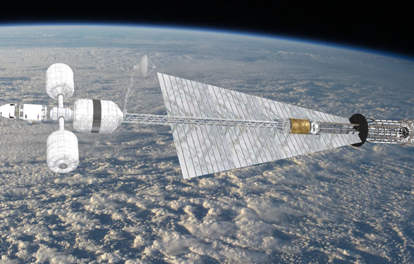 Фото обои космос, облака, поверхность, планета, ICAN-II