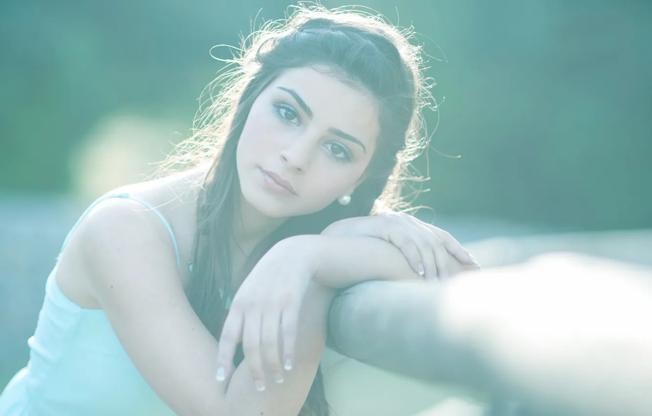 Фото обои взгляд, модель, освещение, Natalia Fernandez