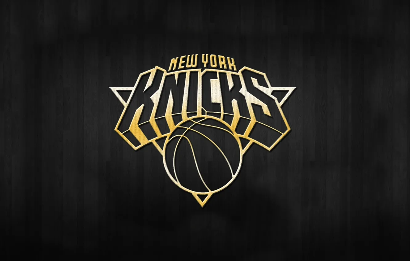 Фото обои Баскетбол, Фон, Логотип, Золото, NBA, Knicks