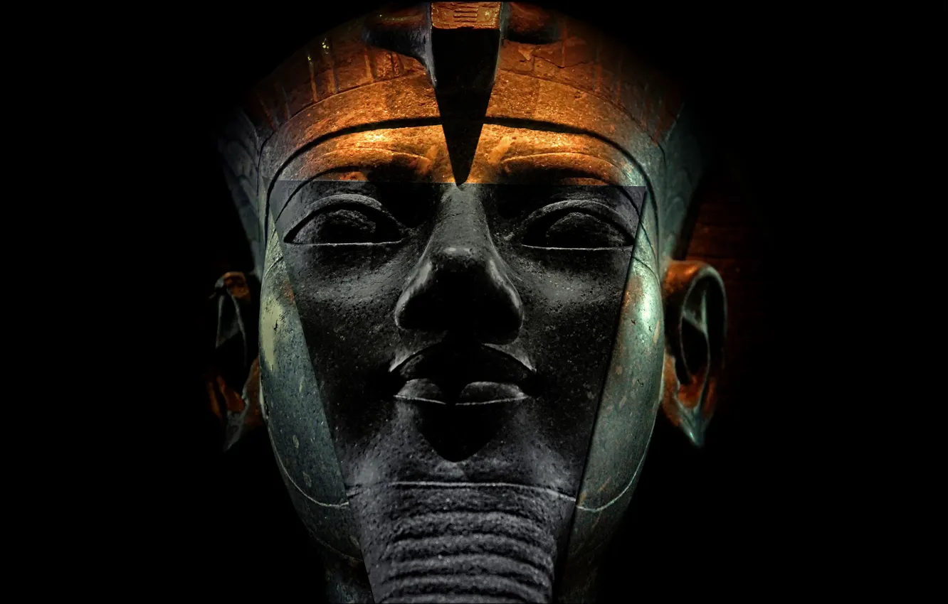Фото обои фон, маска, фараон