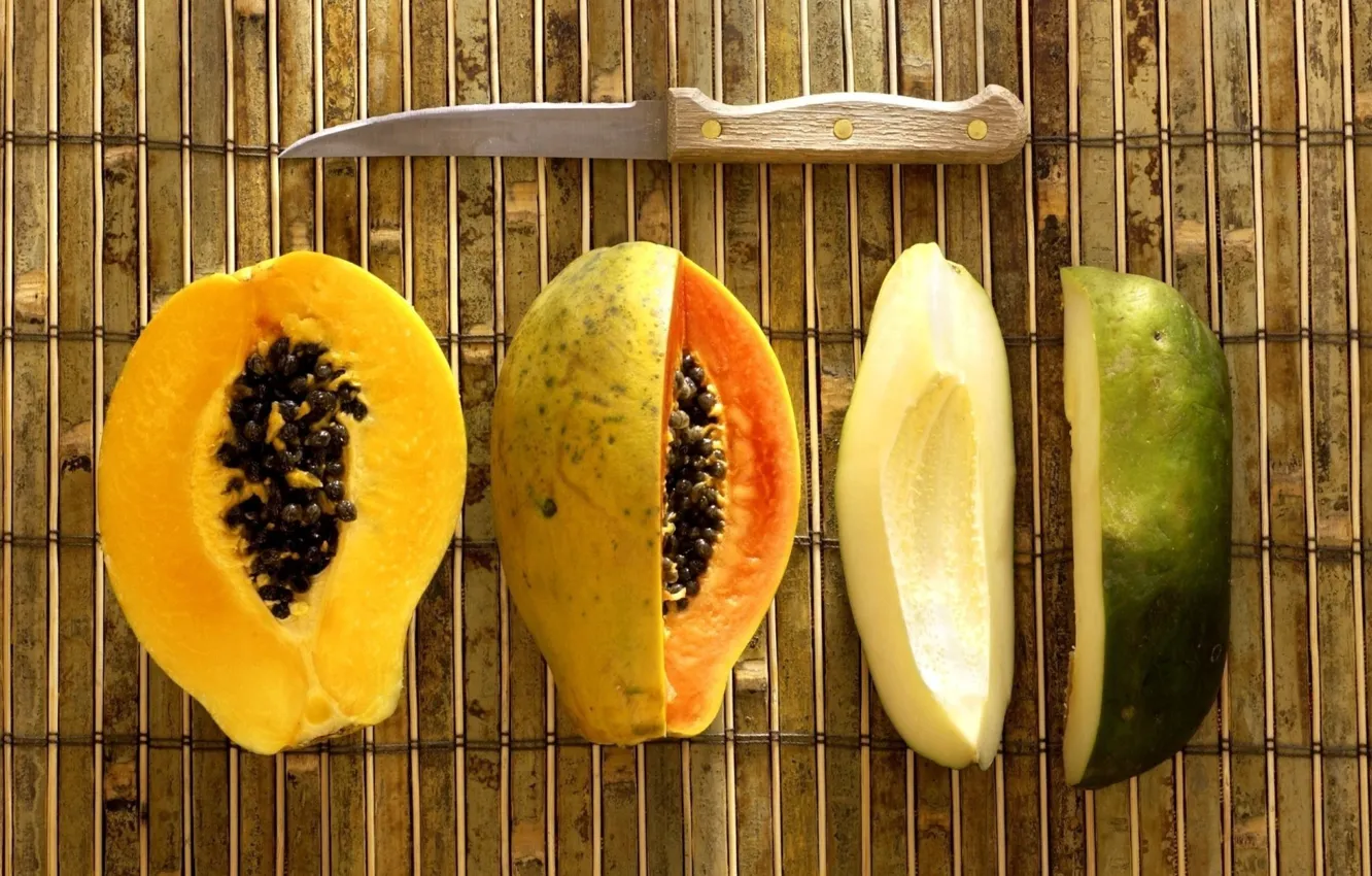 Фото обои фрукт, нож, авокадо