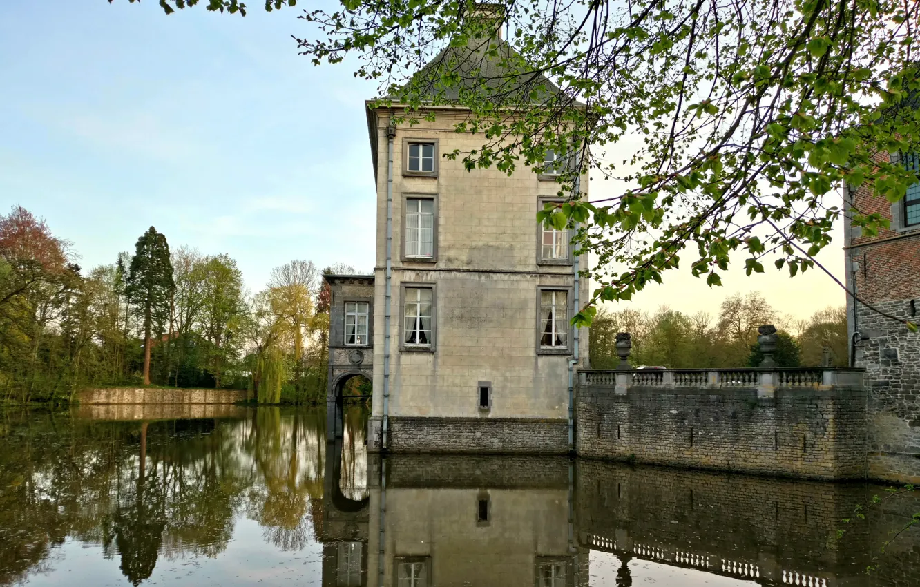 Фото обои House, Beautiful, landscape, style, old, Belgium, Castle, architecture